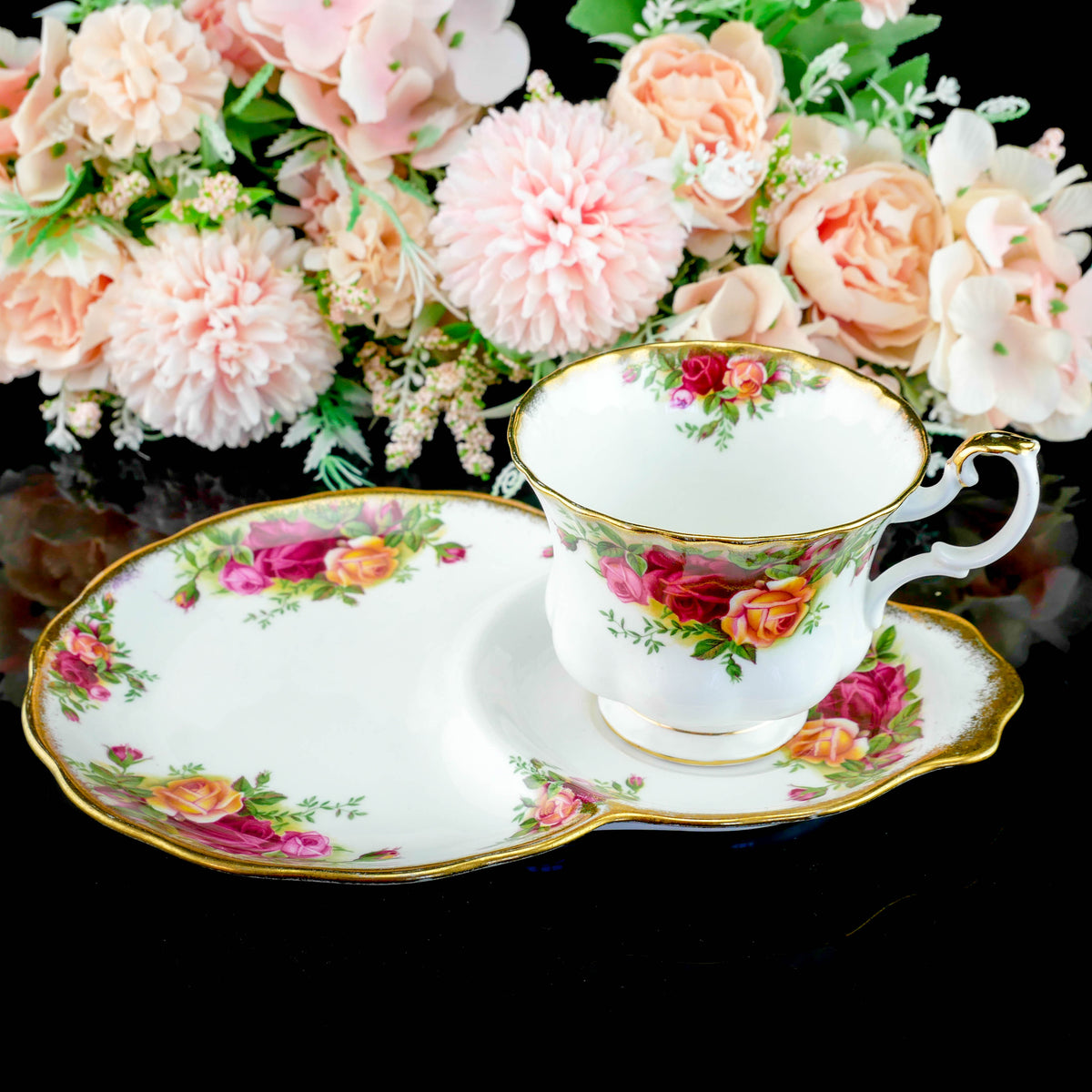 英国ビンテージ】ロイヤルアルバート☆ティーローズ☆テニスセット