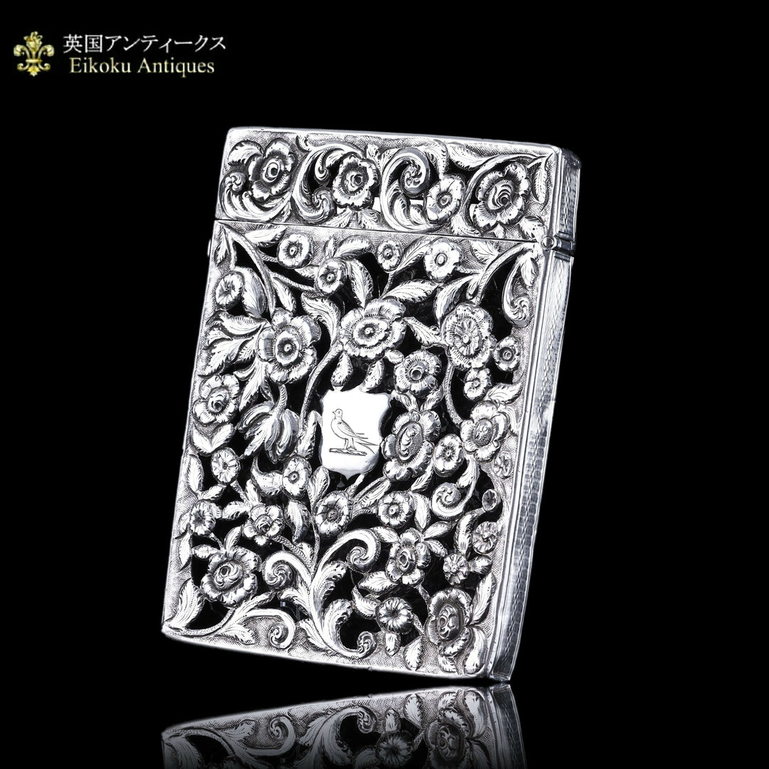 伝統・本物】スターリングシルバー 名刺入れ『エターナルフラワー 