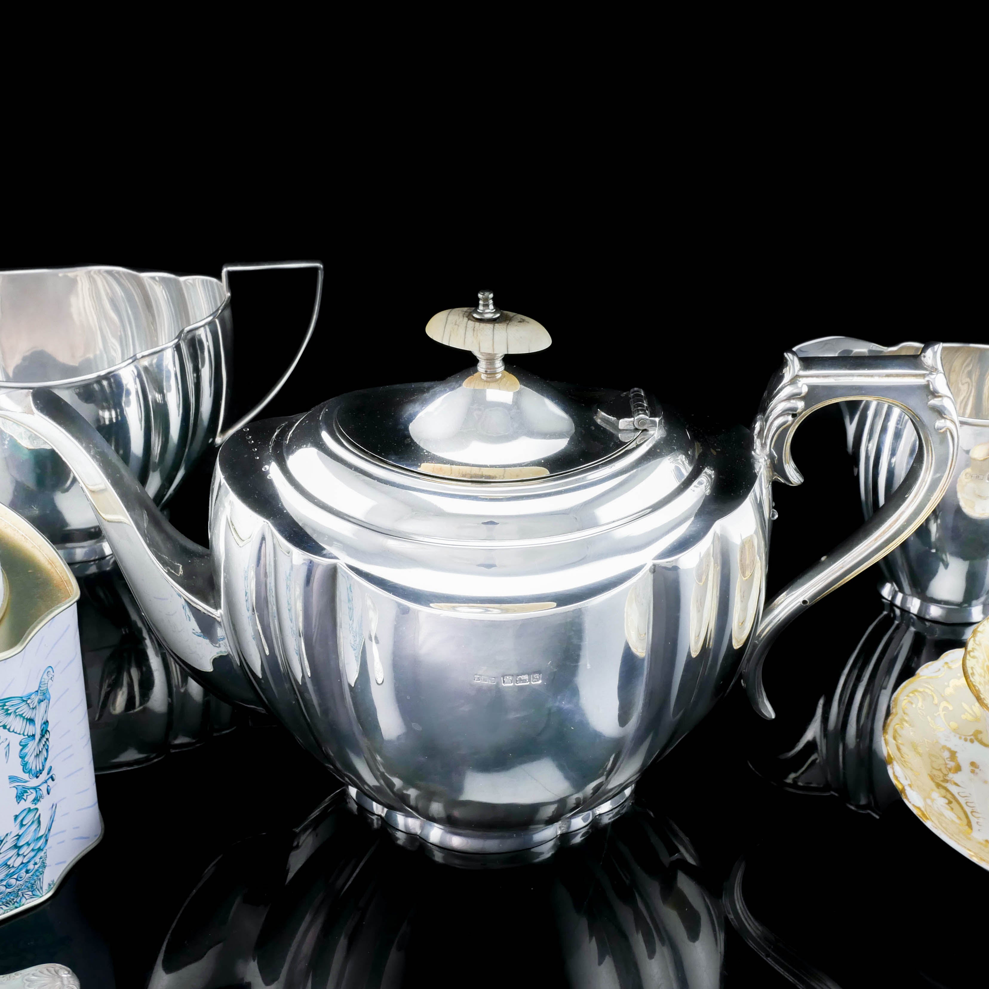 スターリングシルバーティーセット『ムーンライトエレガンス』英国