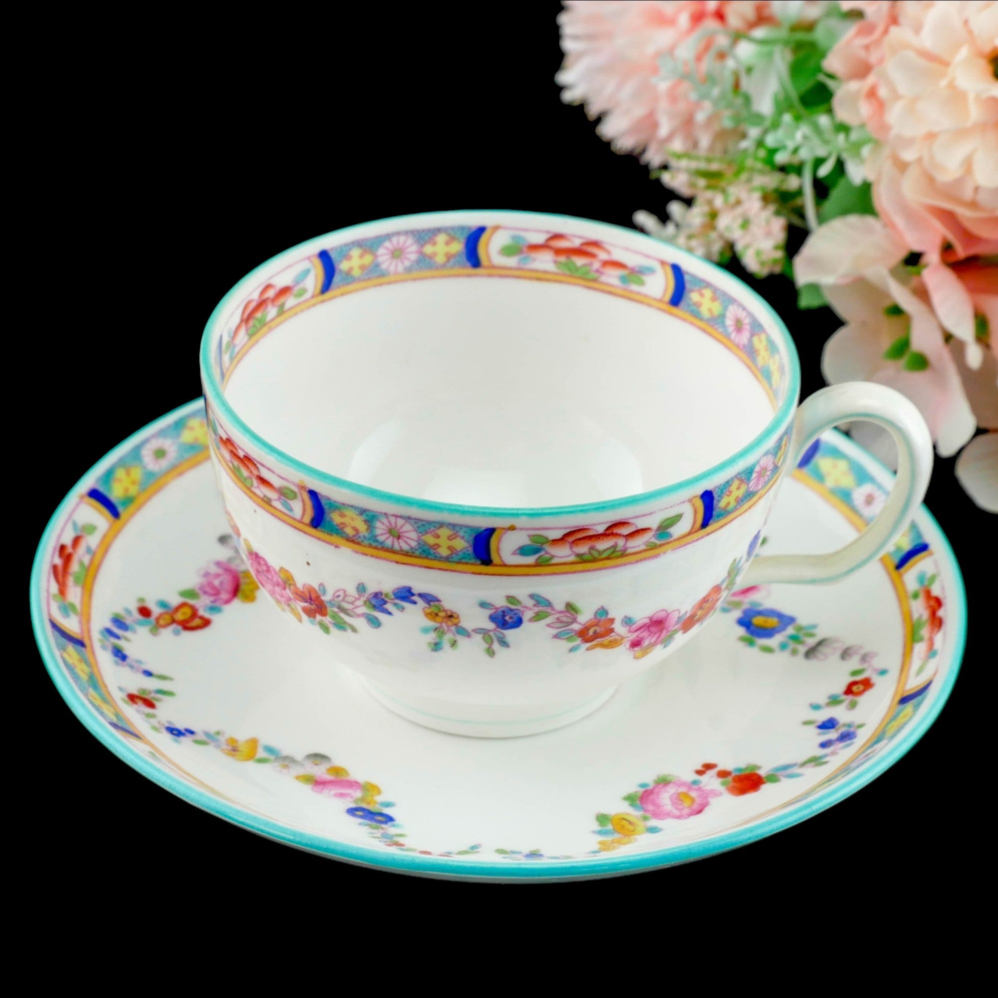 ミントン『オリエンタルローズ』ブルー - 英国アンティークス