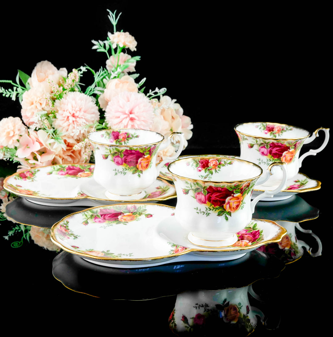 ロイヤル・アルバート『オールド・カントリー・ローズ』 テニスセット  