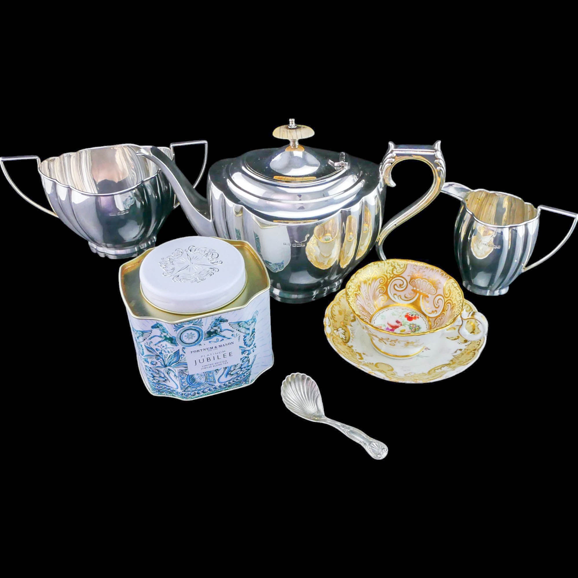 スターリングシルバーティーセット『ムーンライトエレガンス