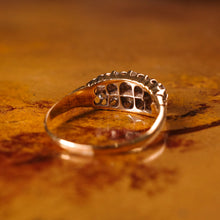 画像をギャラリービューアに読み込む, ヴィクトリア時代 2列のダイヤモンドボートリング 指輪 英国アンティークス