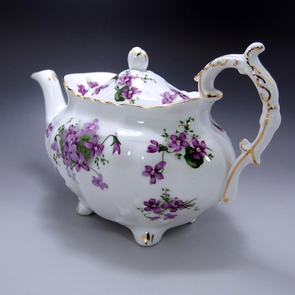 ハマースレイ-スミレ-ティーポット-大 - 英国アンティークス