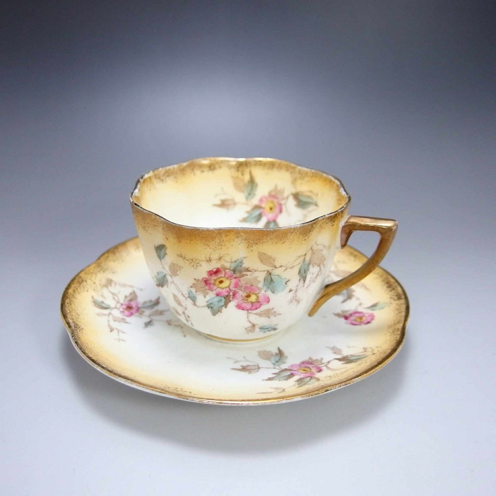 19世紀のアフタヌーンティーカップ-ソーサー - 英国アンティークス