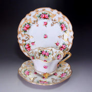 オールドノリタケ 『 プリンセスの薔薇 』 トリオ - 英国アンティークス