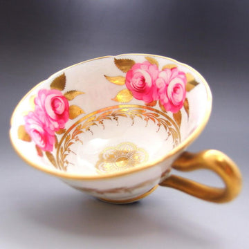 ピンクの薔薇と金彩-クリーマー付 - 英国アンティークス