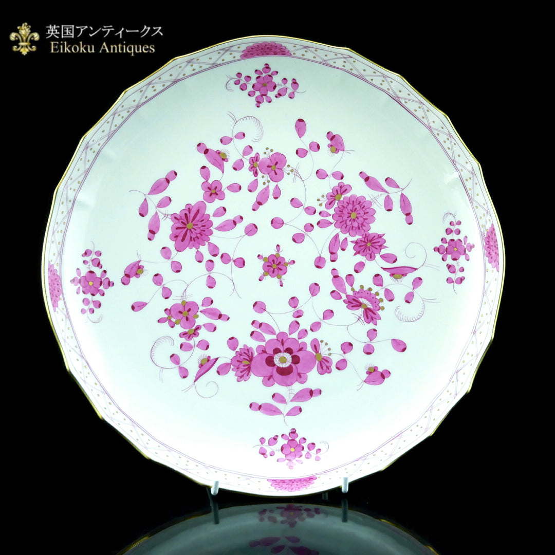 伝統-本物-マイセン-インドの華-ピンク - 英国アンティークス  