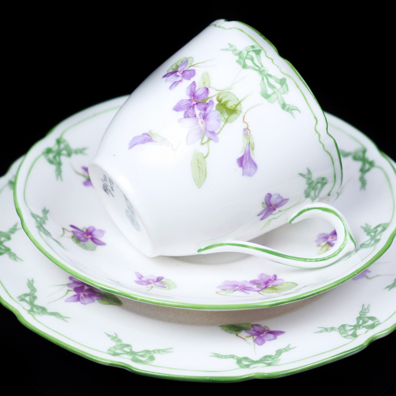 ロイヤル-ドルトン-スミレのトリオ - 英国アンティークス アンティーク